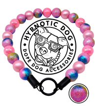 Load image into Gallery viewer, Bubblegum Pink Glitter Prism Bead Collar