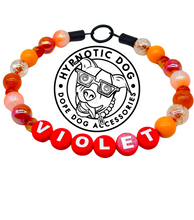 Load image into Gallery viewer, PERSONALIZED Orange Glitter Supernova Bead Collar