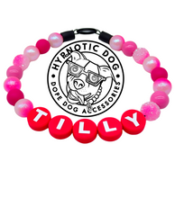 Load image into Gallery viewer, PERSONALIZED Pink Glitter Supernova Bead Collar