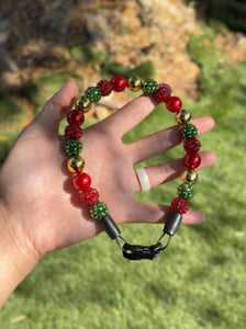 Jingle Bell Rock MINI Glam Collar [Small Dog/Cat Bead Collar]