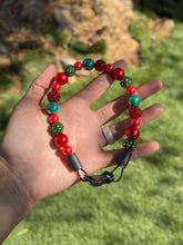 Load image into Gallery viewer, Mistletoe Glam MINI Glam Collar [Small Dog/Cat Bead Collar]