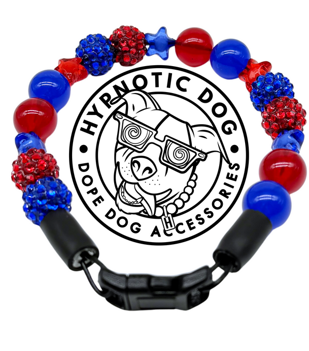 Star Spangled Glam MINI [Small Dog/Cat Bead Collar]