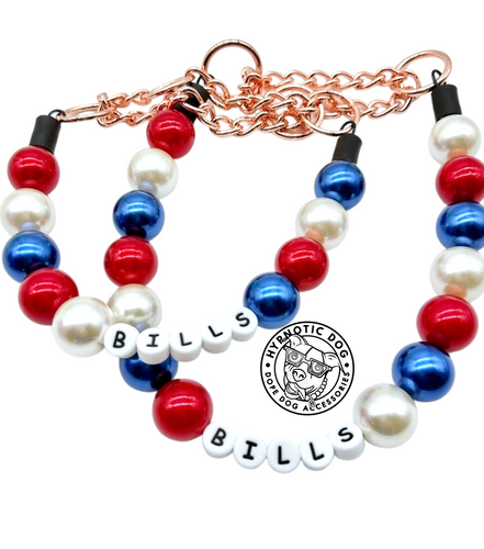 Chunky Red, White, & Blue Pearls Acrylic Bead Collar