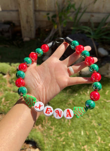 PERSONALIZED Christmas Tree Bead Collar