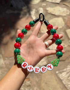 PERSONALIZED Christmas Tree Bead Collar