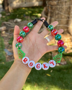 PERSONALIZED Christmas Tree Bead Collar