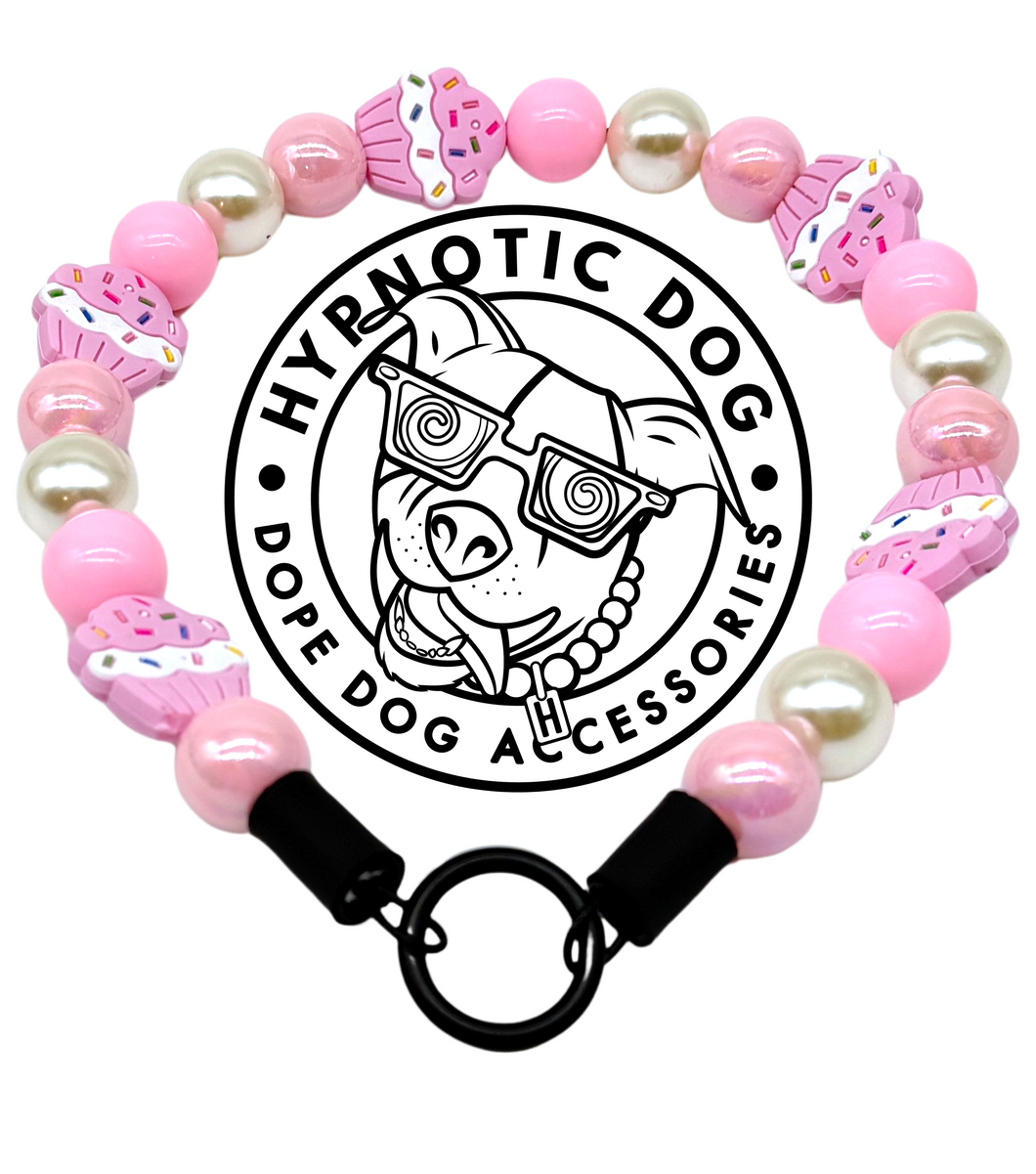 Pink Cupcake Bead Collar