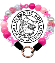 Load image into Gallery viewer, Pink Breast Cancer Awareness Bead Collar