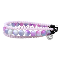 Load image into Gallery viewer, Pink Bubblegum Tie Dye Triplo Acrylic Bead Collar