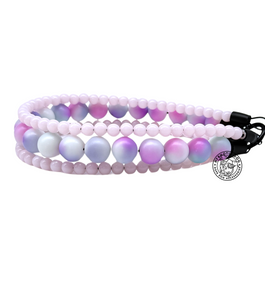 Pink Bubblegum Tie Dye Triplo Acrylic Bead Collar