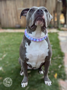 Pink Bubblegum Tie Dye Triplo Acrylic Bead Collar