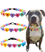 Load image into Gallery viewer, PERSONALIZED Candy Sweetheart Bead Collar
