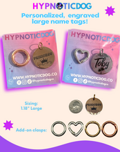 Load image into Gallery viewer, Dog Engraved Circle Name Tags *Halloween 🎃 Available Now!