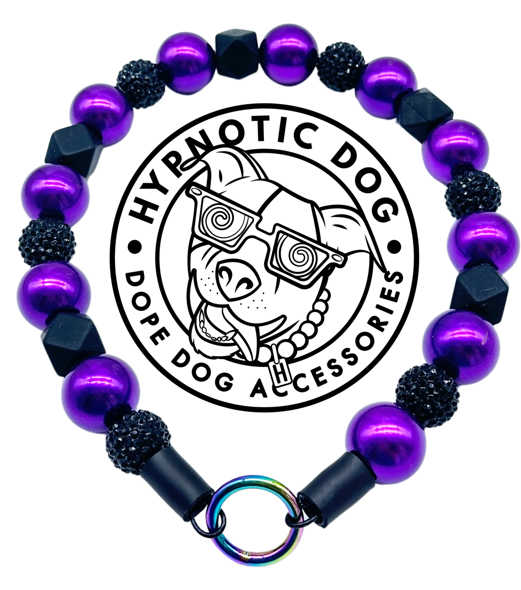 Chunky Mystic Purple Acrylic Bead Collar