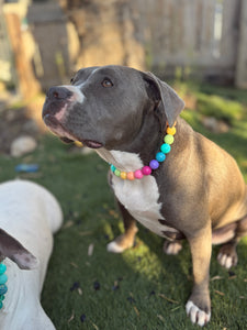 Boho Rainbow Acrylic Bead Collar