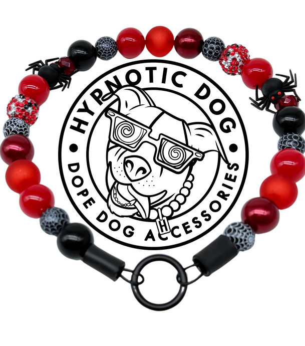Crimson Web 🕸️ Bead Collar