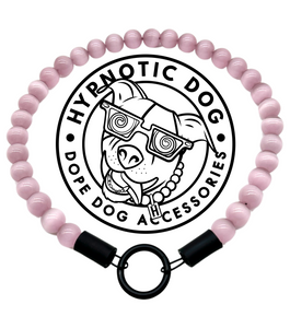 MINI Pink Cat's Eye Semi-precious Gemstone [Small Dog/Cat Bead Collar]