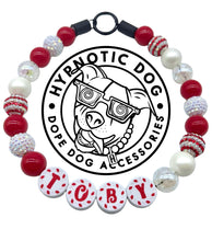 Load image into Gallery viewer, PERSONALIZED Candy Cane Glam Bead Collar