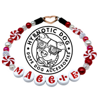 Load image into Gallery viewer, PERSONALIZED Peppermint Swirl Bead Collar
