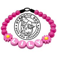 Load image into Gallery viewer, PERSONALIZED Pink Daisy Bead Collar