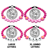 Load image into Gallery viewer, PERSONALIZED Pink Daisy Bead Collar