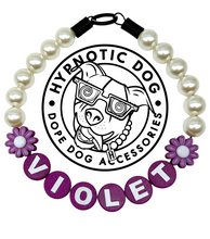 Load image into Gallery viewer, PERSONALIZED Violet Daisy Bead Collar