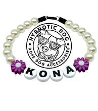 Load image into Gallery viewer, PERSONALIZED Violet Daisy Bead Collar