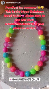Neon Rainbow 🌈 Bead Collar