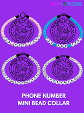 Load image into Gallery viewer, Mini Phone Number Beads + Mini Bead Collar