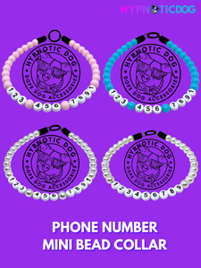 Mini Phone Number Beads + Mini Bead Collar