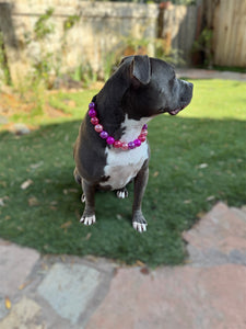 Chunky Pink Horizon Pearls Acrylic Bead Collar