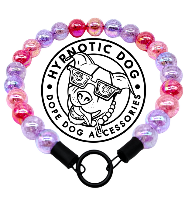 Berry Crackle Bead Collar