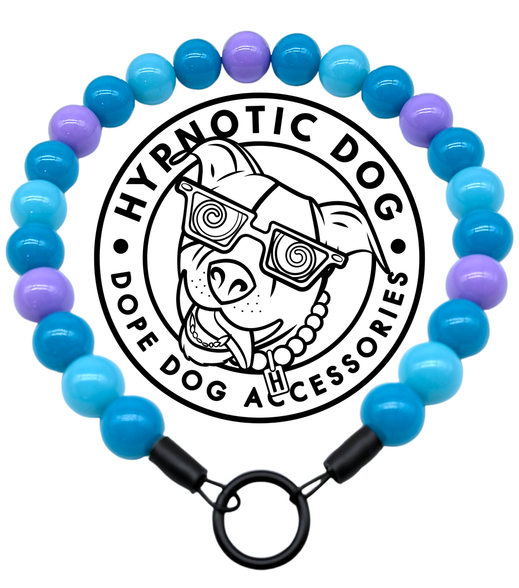 Blue & Purple Swirl Bead Collar