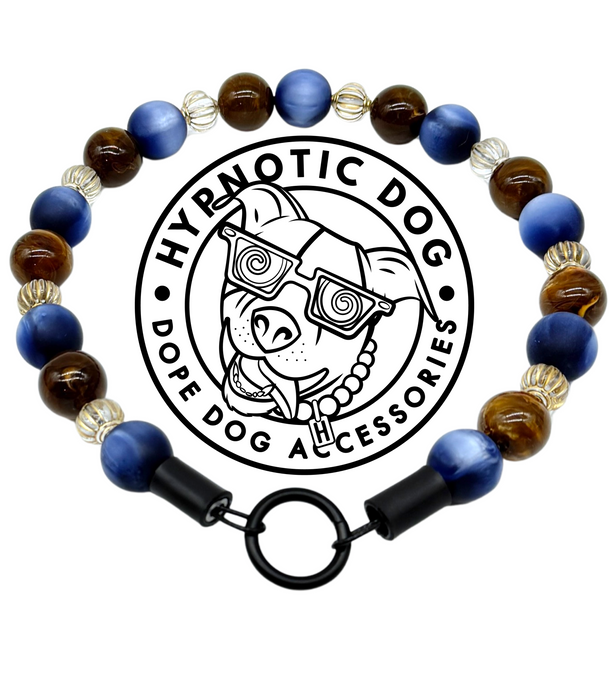 Blue Lantern Acrylic Bead Collar