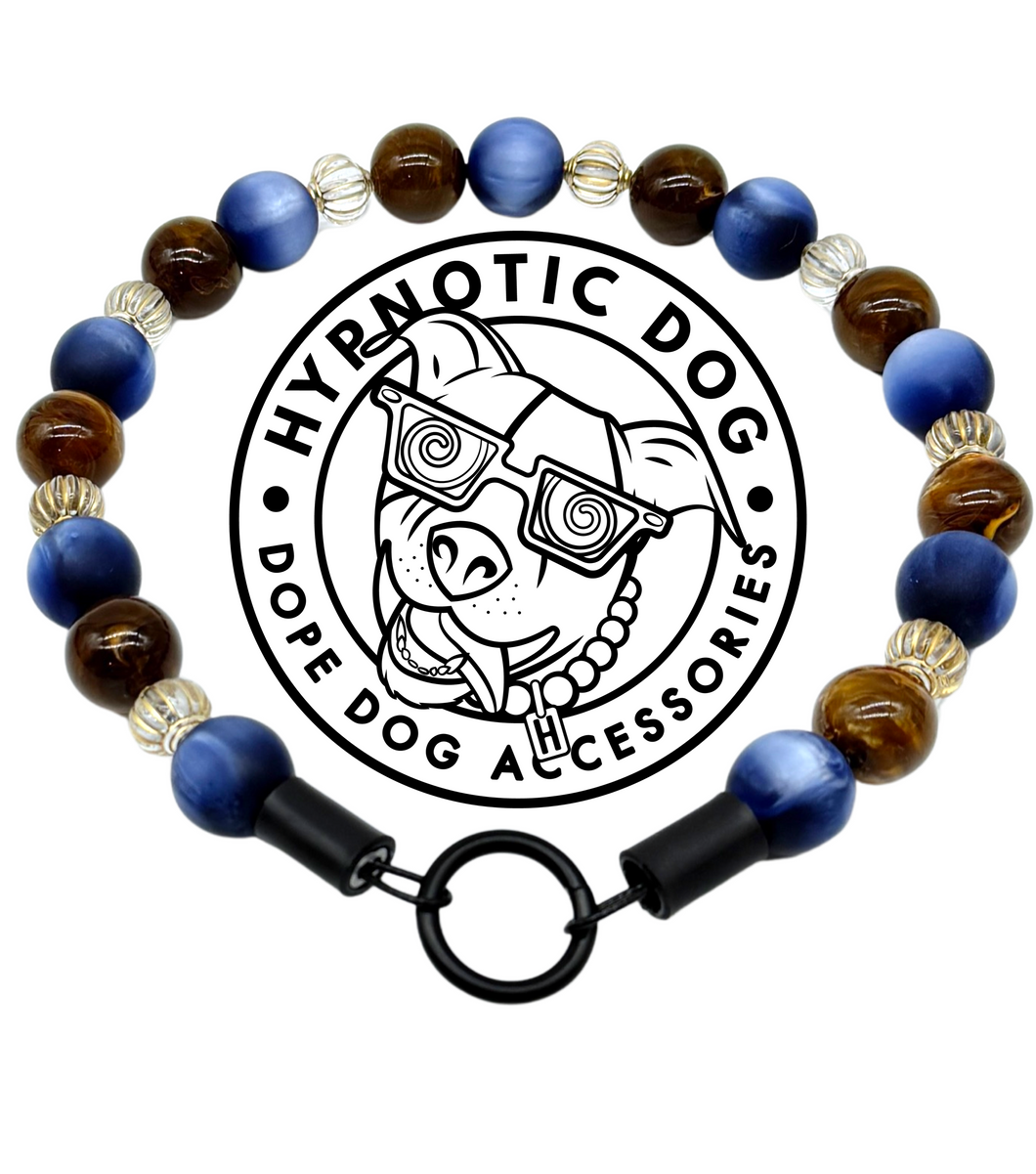 Blue Lantern Acrylic Bead Collar