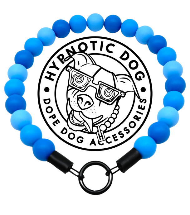 Blue Ombre Silicone Bead Collar