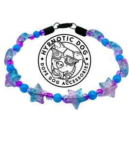 Blue Raspberry Stars Bead Collar