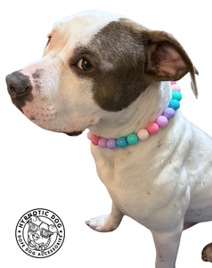 🟧 20" Slip On (Black O-Ring) Bubblegum Acrylic Bead Collar - PRE-MADE/FINAL SALE