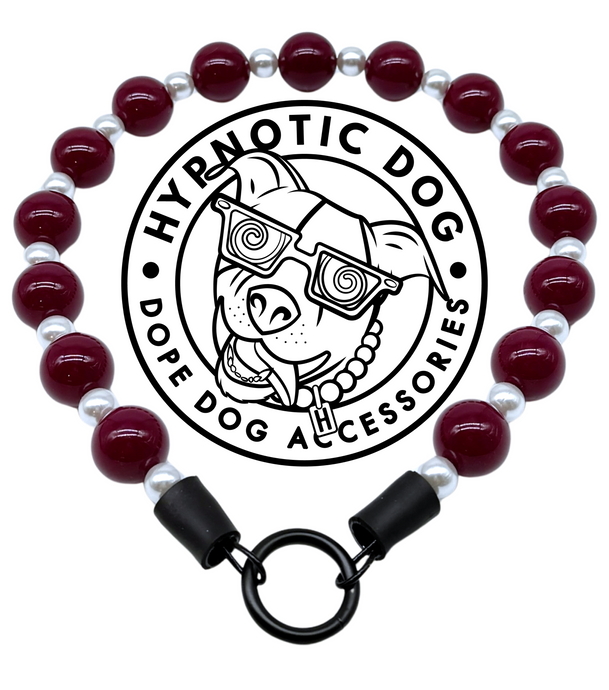 Burgundy Luxe Bead Collar