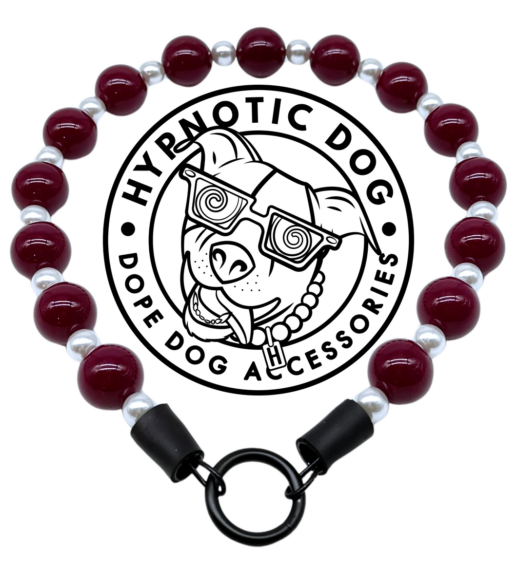 Burgundy Luxe Bead Collar