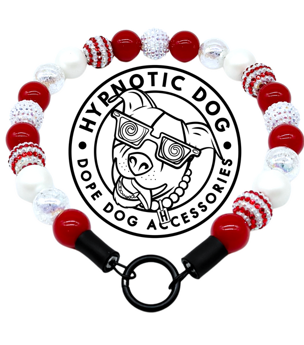 Candy Cane Glam Bead Collar
