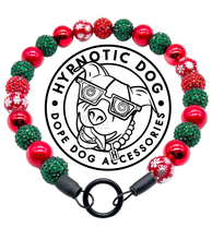 Load image into Gallery viewer, 🟧 18.5" Slip On (Black O-Ring) Christmas Glam Bead Collar - PRE-MADE/FINAL SALE