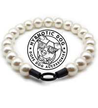 Load image into Gallery viewer, 🟧 18" Slip On (Black O-Ring) Chunky White Pearls Bead Collar - PRE-MADE/FINAL SALE