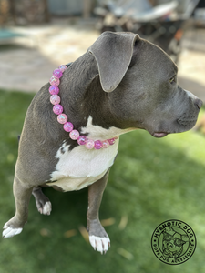 Frozen Berry Crackle Bead Collar