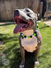 Load image into Gallery viewer, Green Turbo Acrylic Bead Collar