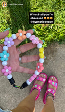 Load image into Gallery viewer, 🟧 16&quot; Slip On (Black O-Ring) 🌼 Multicolor Daisies 🌼 Silicone Bead Collar - PRE-MADE/FINAL SALE