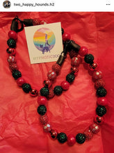 Load image into Gallery viewer, 🟧 18.5" Slip On (Black O-Ring) Christmas Glam Bead Collar - PRE-MADE/FINAL SALE