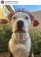 Load image into Gallery viewer, 🟧 18.5" Slip On (Black O-Ring) 💗 Pearly Pink Sweetheart 💗 Bead Collar - PRE-MADE/FINAL SALE
