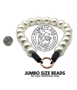 Jumbo White Mocha Swirl Acrylic Bead Collar