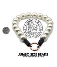 Load image into Gallery viewer, 🟧 18" Slip On (Black O-Ring) Chunky White Pearls Bead Collar - PRE-MADE/FINAL SALE